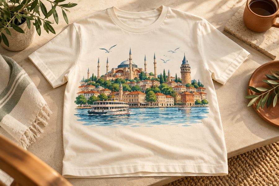 T-shirt baskı için temsili görsel örnek